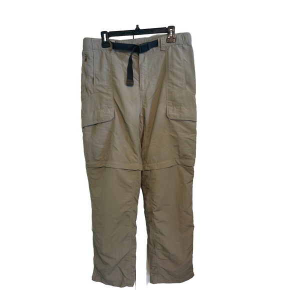 The North Face Convertible Men's Hiking Belted Pants Large/Short Zip Off Tan - Picture 1 of 16